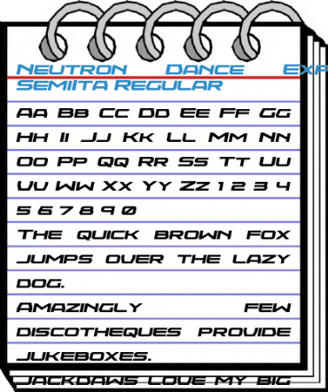 Neutron Dance Expanded SemiIta Regular Font