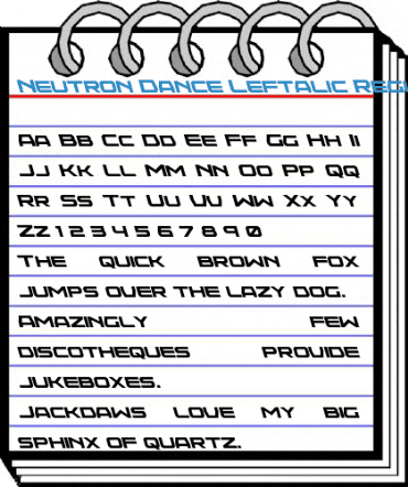 Neutron Dance Leftalic Regular Font