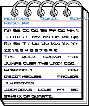Neutron Dance Semi-Leftalic Regular Font
