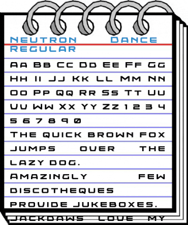 Neutron Dance Title Regular Font