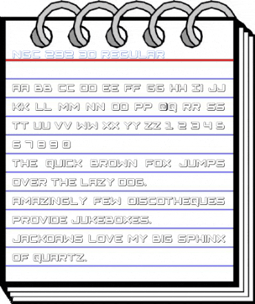 NGC 292 3D Regular Font