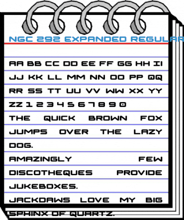 NGC 292 Expanded Regular Font