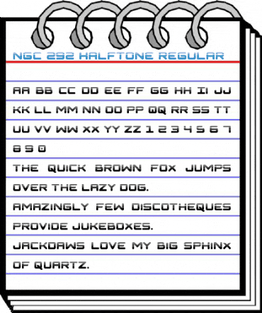 NGC 292 Halftone Regular Font