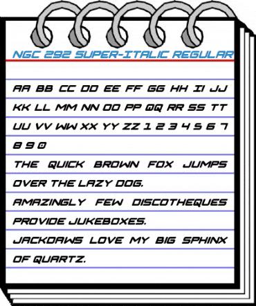 NGC 292 Super-Italic Regular Font