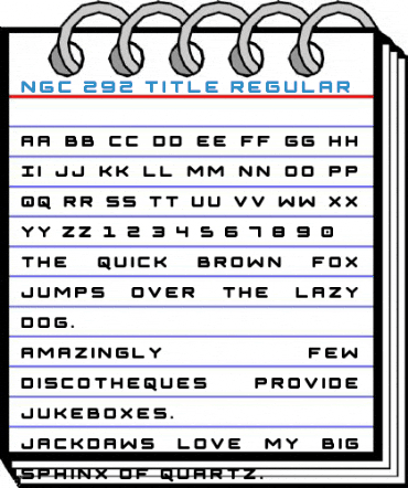 NGC 292 Title Regular Font