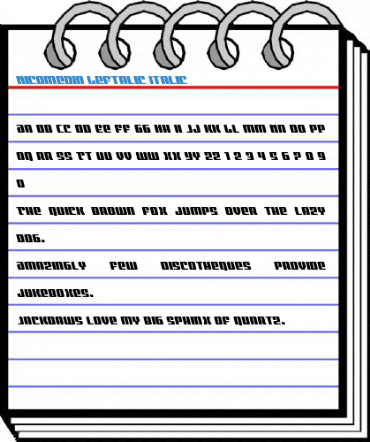 Nicomedia Leftalic Italic Font
