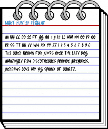 NIGHT HUNTER Regular Font
