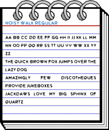 Noisy Walk Regular Font