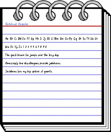 Notebook Regular Font