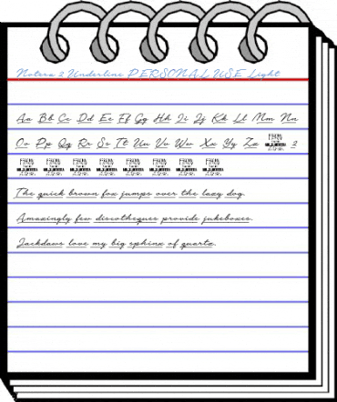 Notera 2 Underline PERSONAL USE Light Font