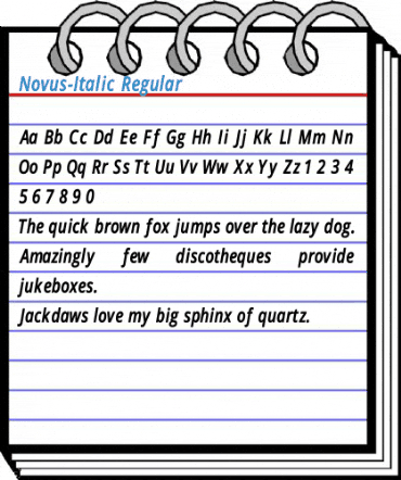 Novus-Italic Regular Font