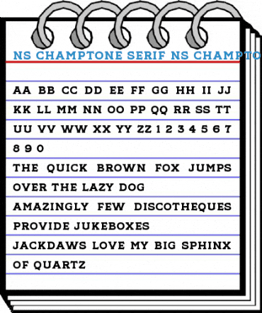 NS Champtone Serif NS Champtone Serif Font