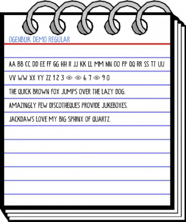 Ogenblik DEMO Regular Font