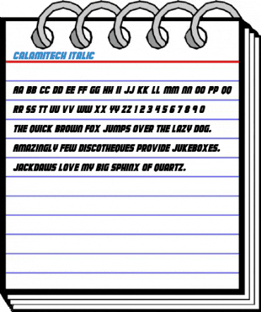 Calamitech Italic Font