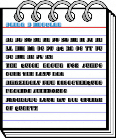 Oliba 3D Regular Font
