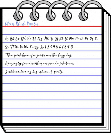 Oliver Blush Regular Font
