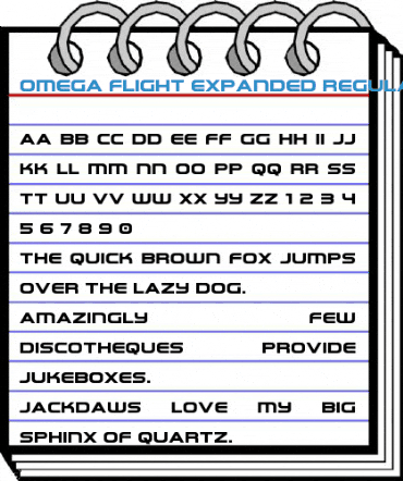 Omega Flight Expanded Regular Font