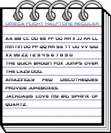 Omega Flight Halftone Regular Font