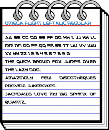 Omega Flight Leftalic Regular Font