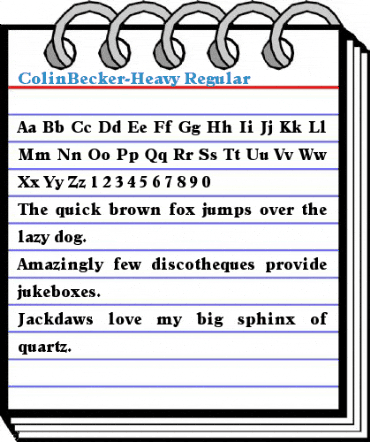 ColinBecker-Heavy Regular Font