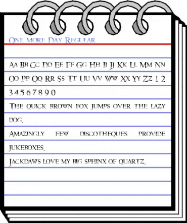 One more Day Regular Font