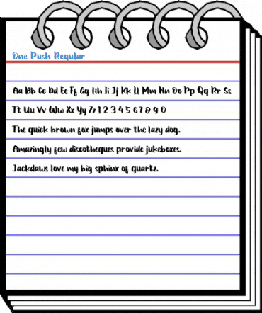 One Push Regular Font