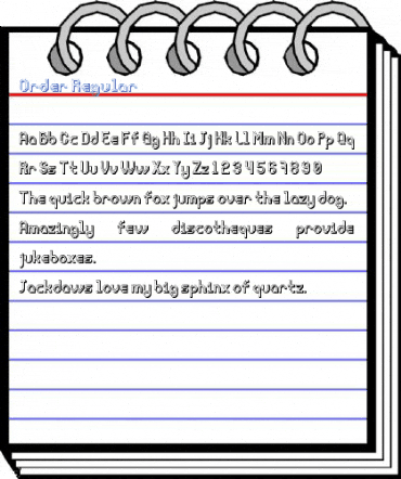 Order Regular Font