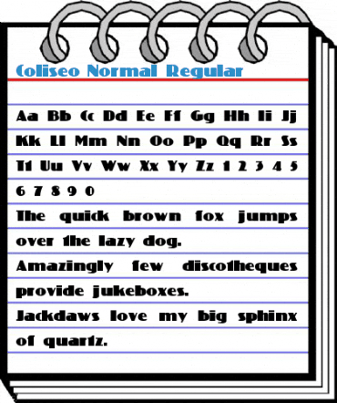 Coliseo-Normal Regular Font