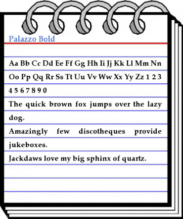 Palazzo Bold Font