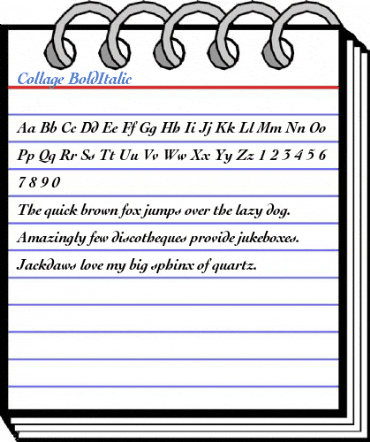 Collage BoldItalic Font