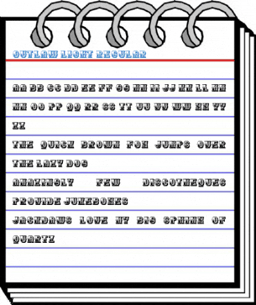 Outlaw Light Regular Font