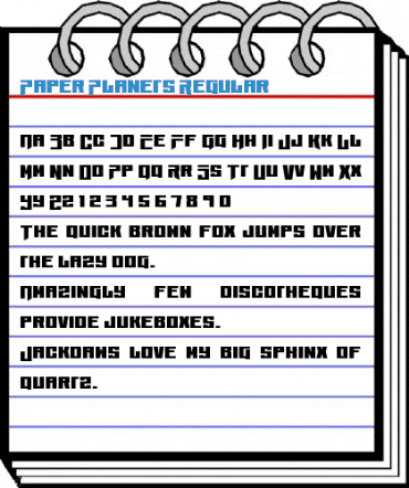 Paper Planets Regular Font