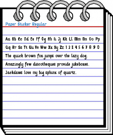 Paper Sticker Regular Font