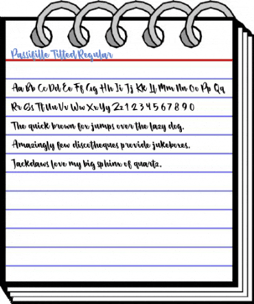 Passifille Tilted Regular Font