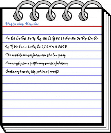 Patterning Regular Font