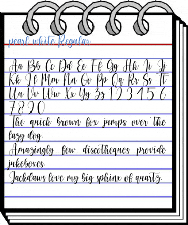 pearl white Regular Font