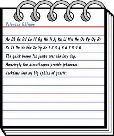Palenque Oblique Font