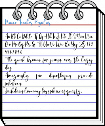 PianoTeacher Regular Font