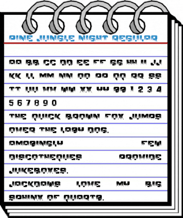 PINE JUNGLE NIGHT Regular Font