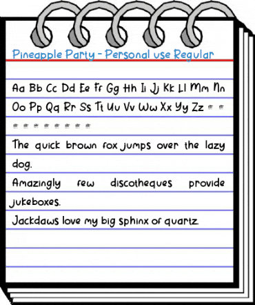 Pineapple Party - Personal use Regular Font