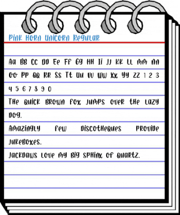 Pink Horn Unicorn Regular Font
