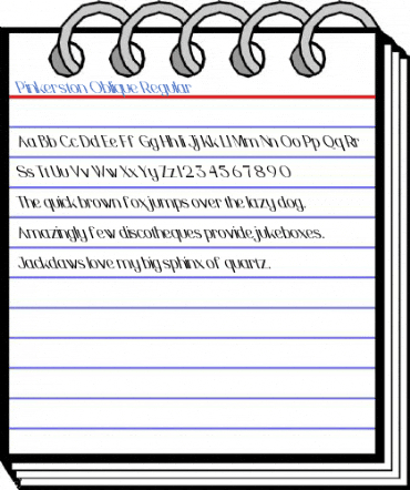 Pinkerston Oblique Regular Font