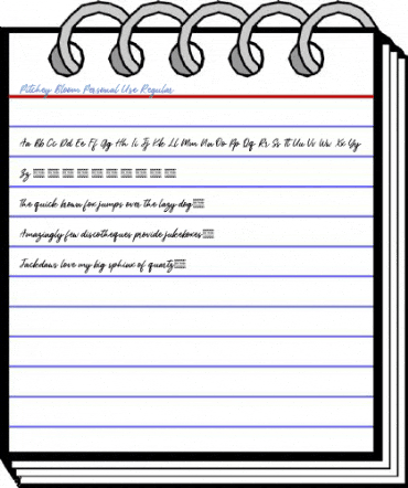 Pitchey Bloom Personal Use Regular Font