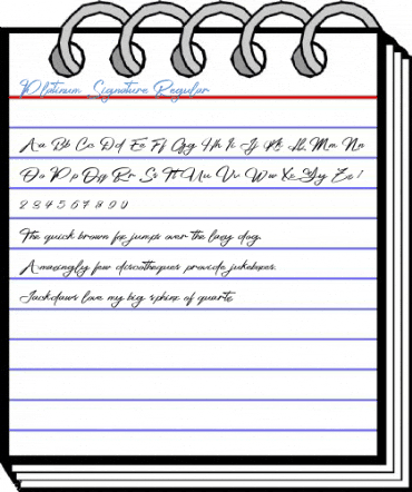Platinum Signature Regular Font