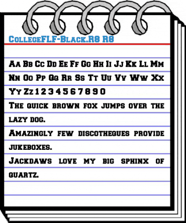 CollegeFLF-Black.R8 R8 Font