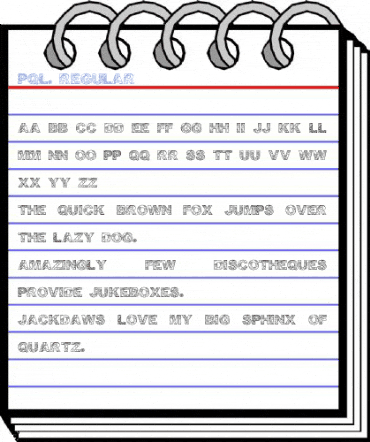 PQL. Regular Font