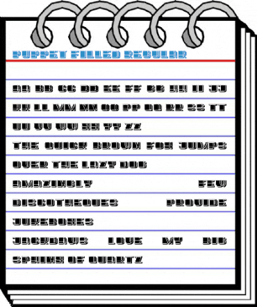 Puppet Filled Regular Font