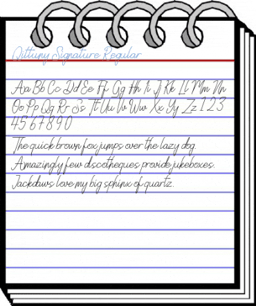 Qittuny Signature Regular Font