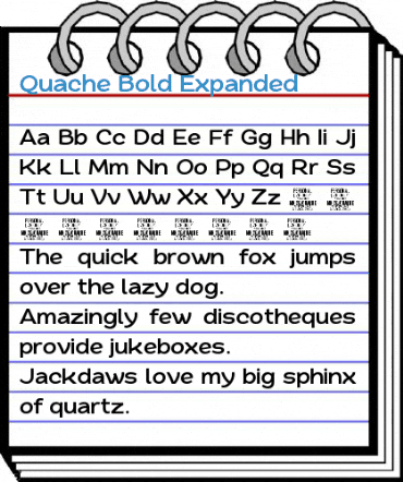 Quache Bold Expanded Font