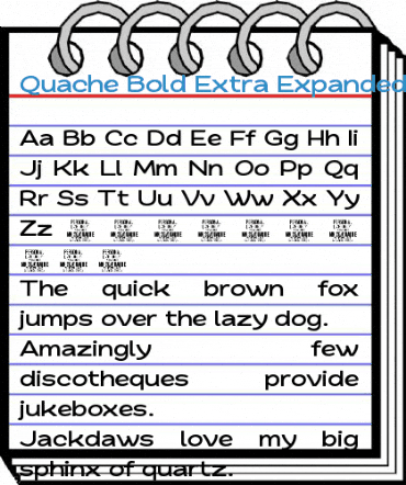 Quache Bold Extra Expanded Font